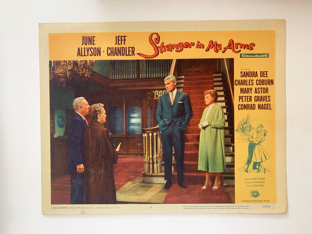 A Stranger in My Arms 
original 1959 vintage lobby card