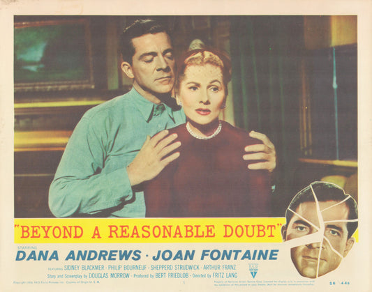 Beyond a Reasonable Doubt 1956 original vintage lobby card