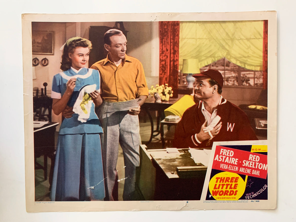 Three Little Words original 1950 vintage lobby card