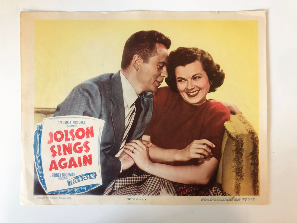 Jolson Sings Again original 1949 vintage lobby card