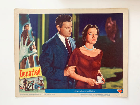 Deported original 1950 vintage lobby card