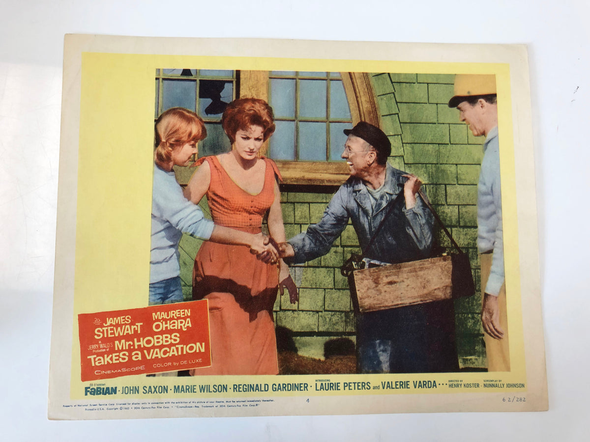 Mr. Hobbs Takes a Vacation original 1962 vintage lobby card