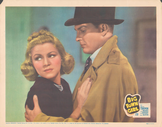 Big Town Girl 1937 original vintage lobby card