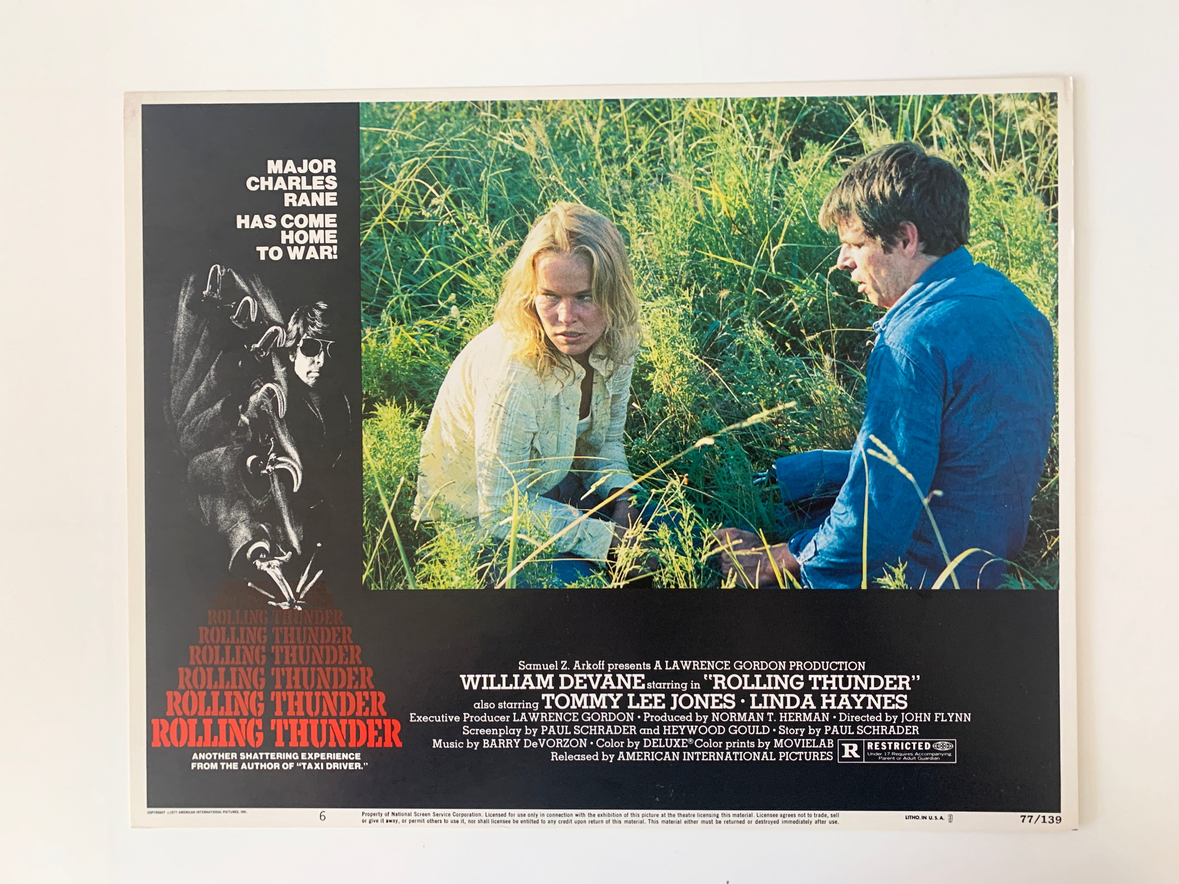 Rolling Thunder original 1977 vintage lobby card