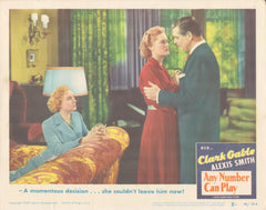 Any Number Can Play 1949 original vintage lobby card