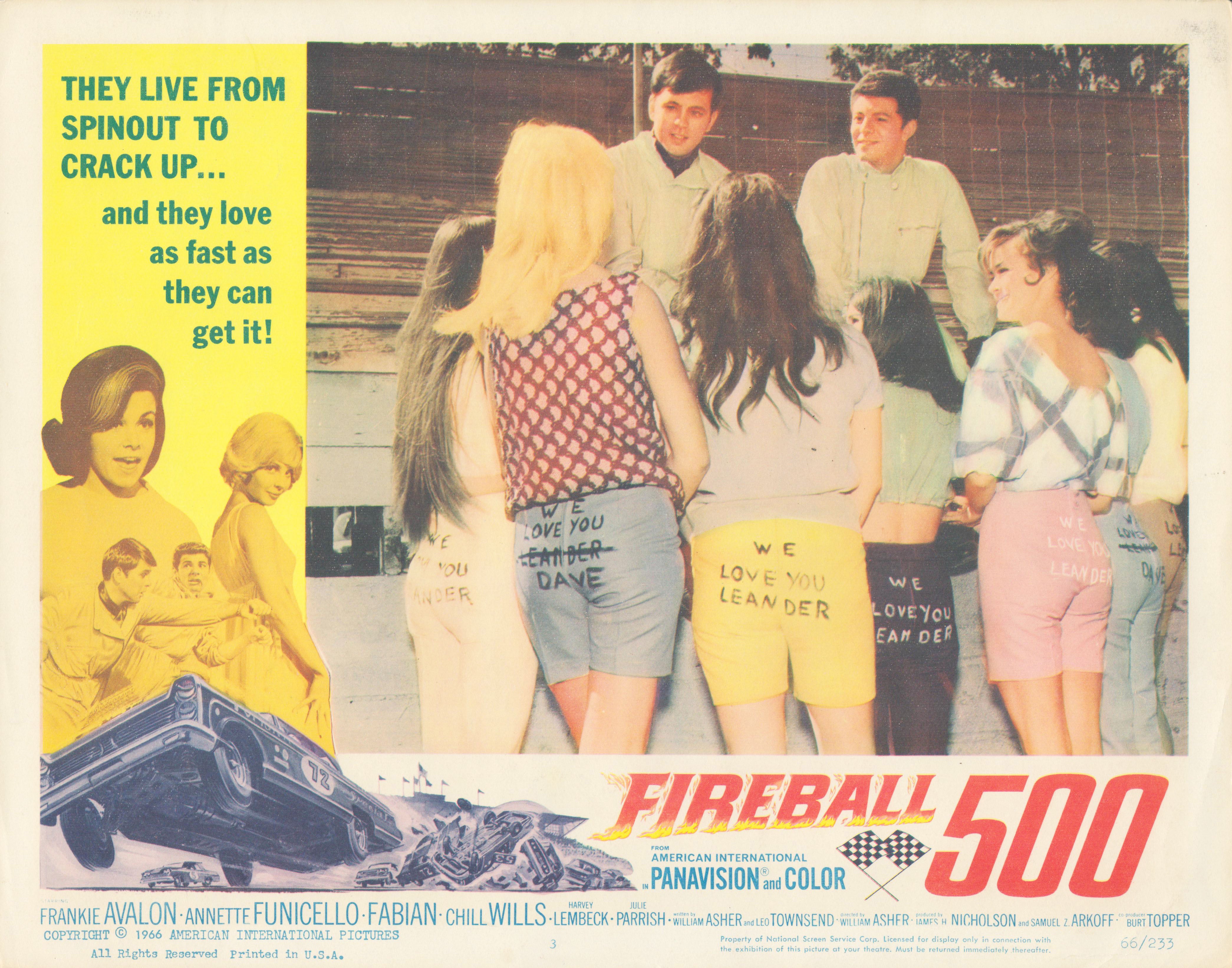 Fireball 500 1966 original vintage lobby card