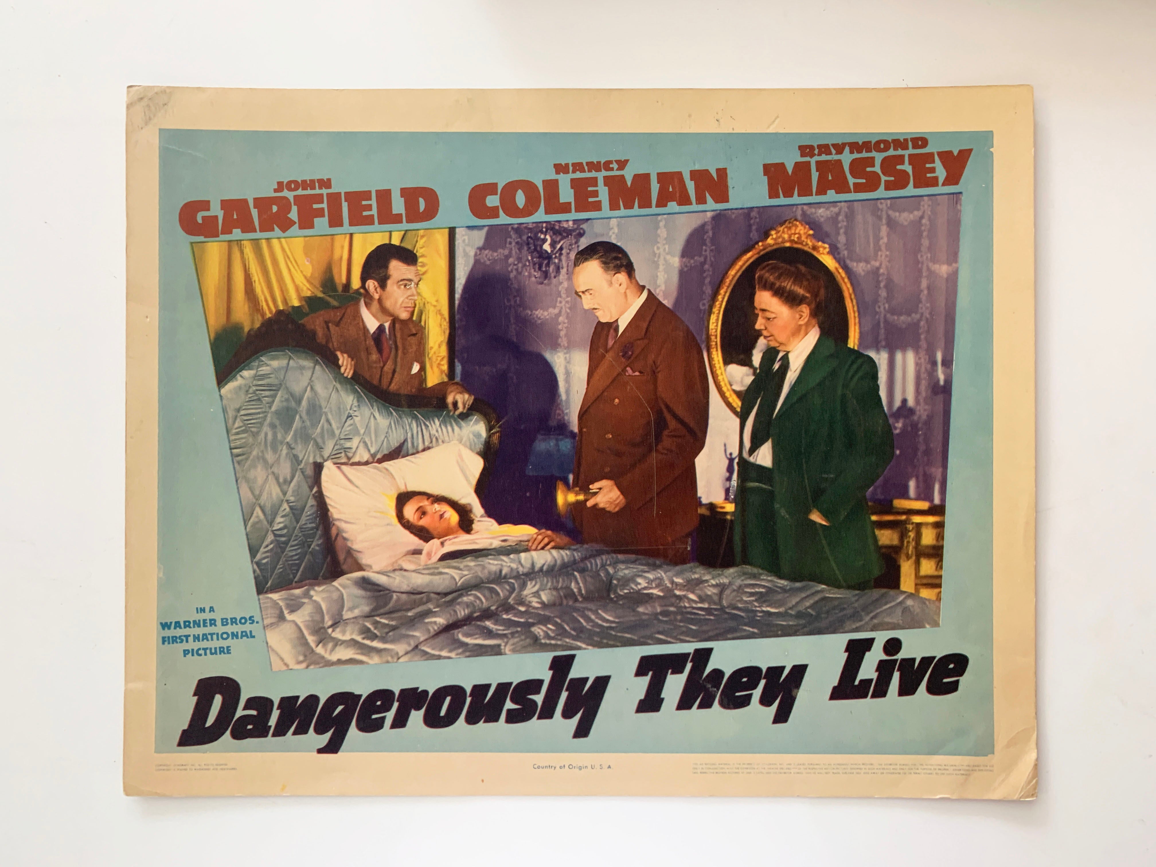 Dangerously They Live original 1941 vintage lobby card