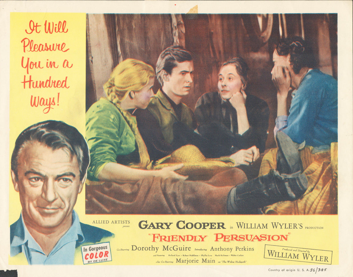 Friendly Persuasion 1956 original vintage lobby card