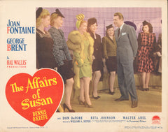 The Affairs of Susan 1945 original vintage lobby card