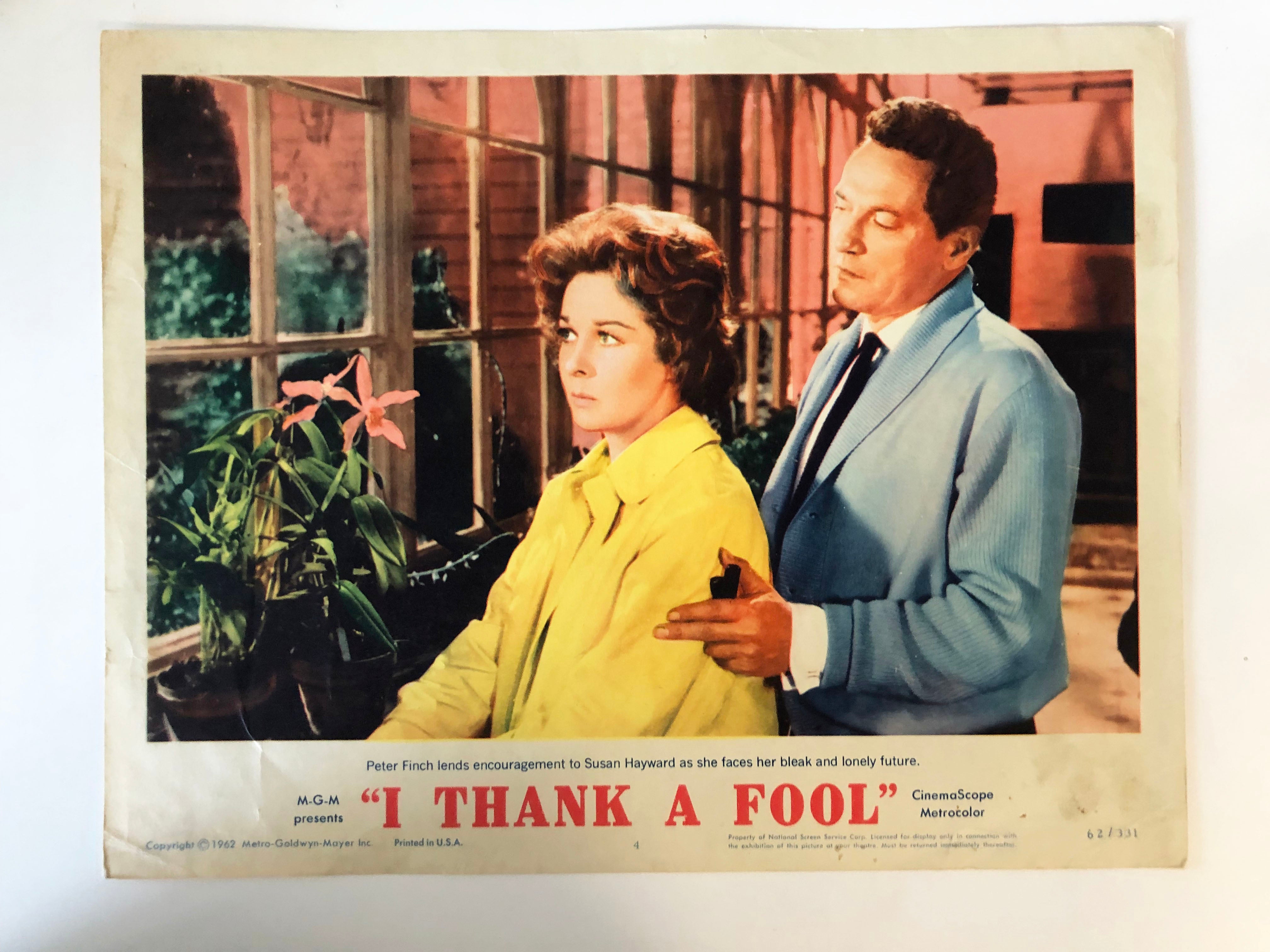 I Thank a Fool original 1962 vintage lobby card