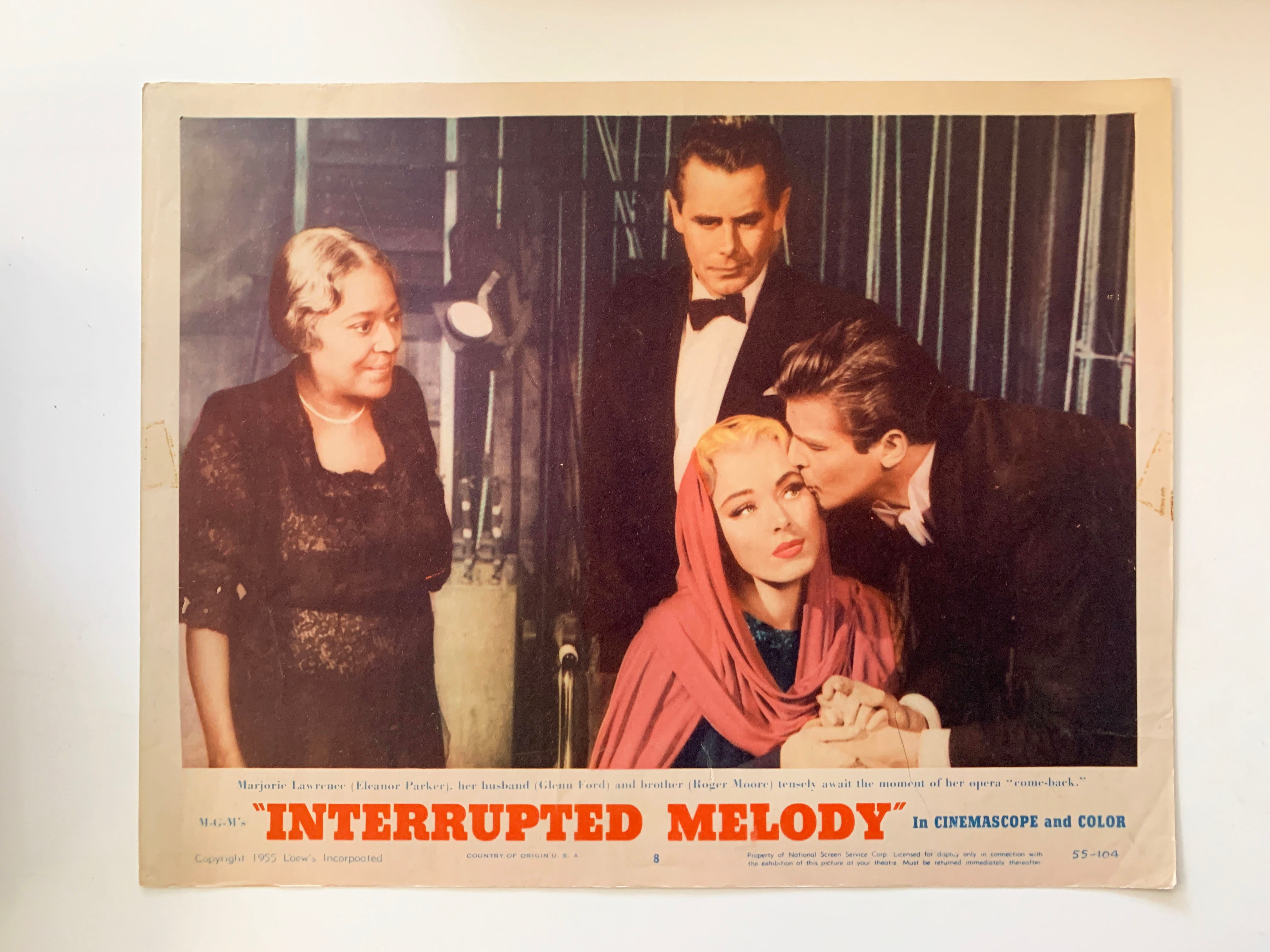 Interrupted Melody original 1955 vintage lobby card