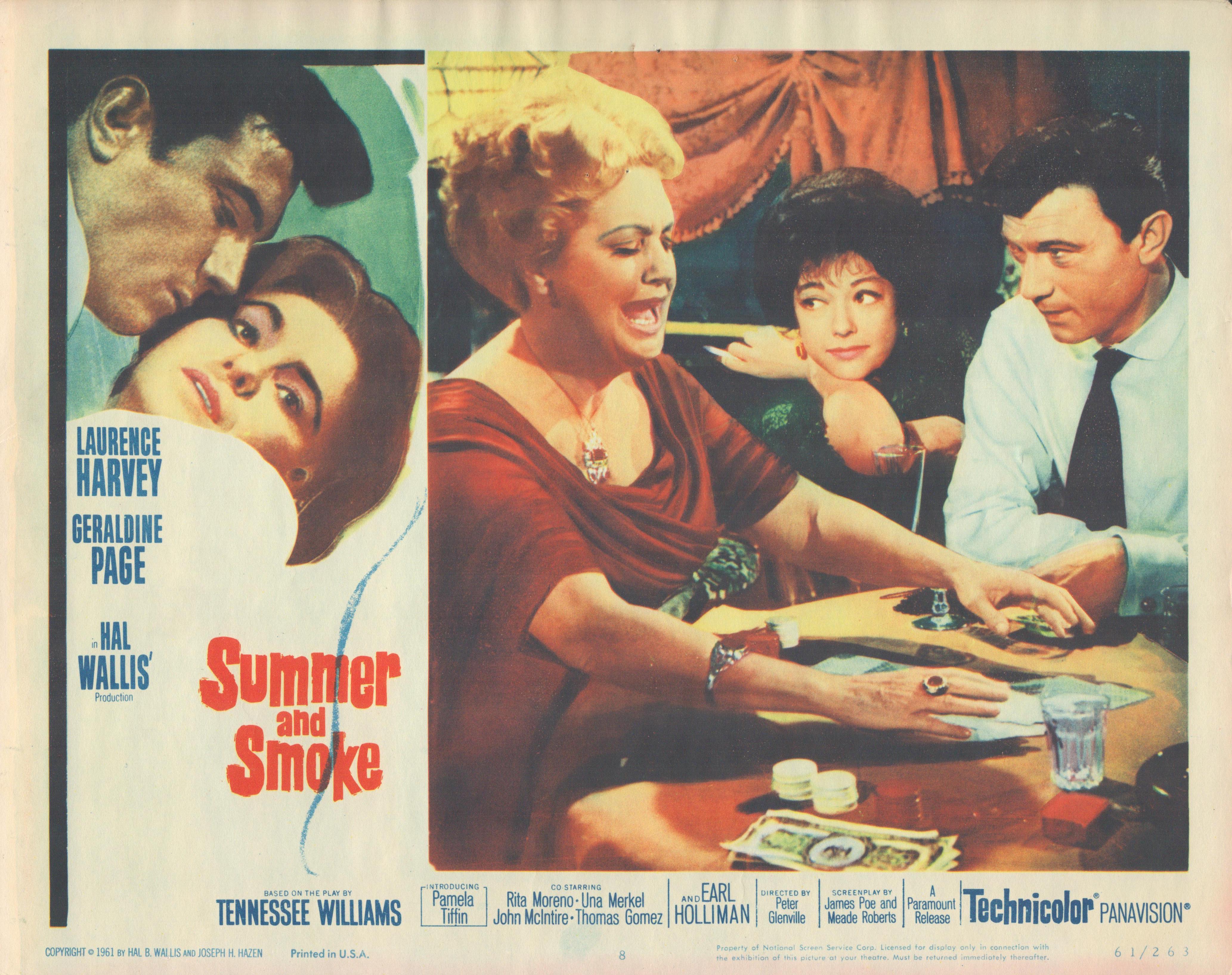 Summer and Smoke set of 8 original lobby cards