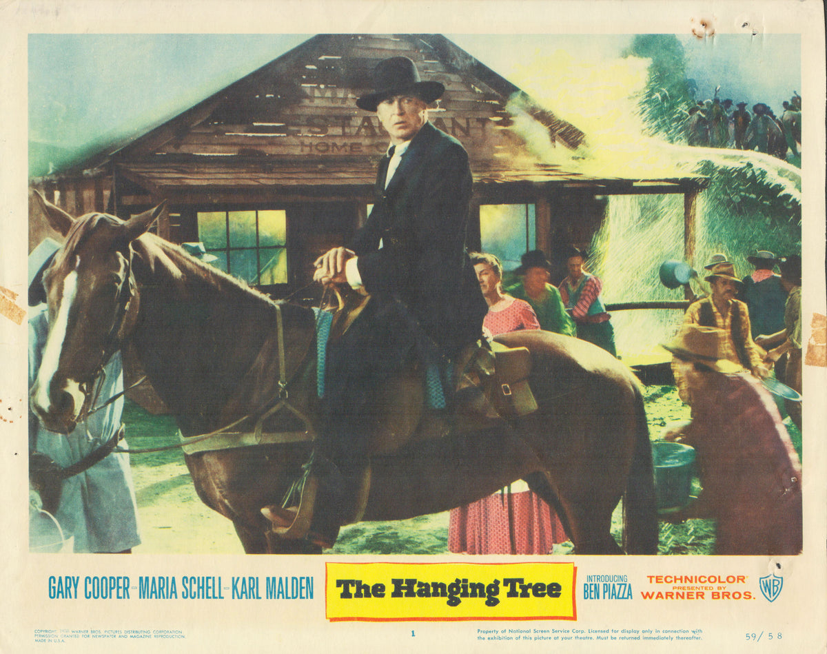 The Hanging Tree 1959 original vintage lobby card