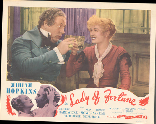 Lady of Fortune (Becky Sharp) 1935 original vintage lobby card