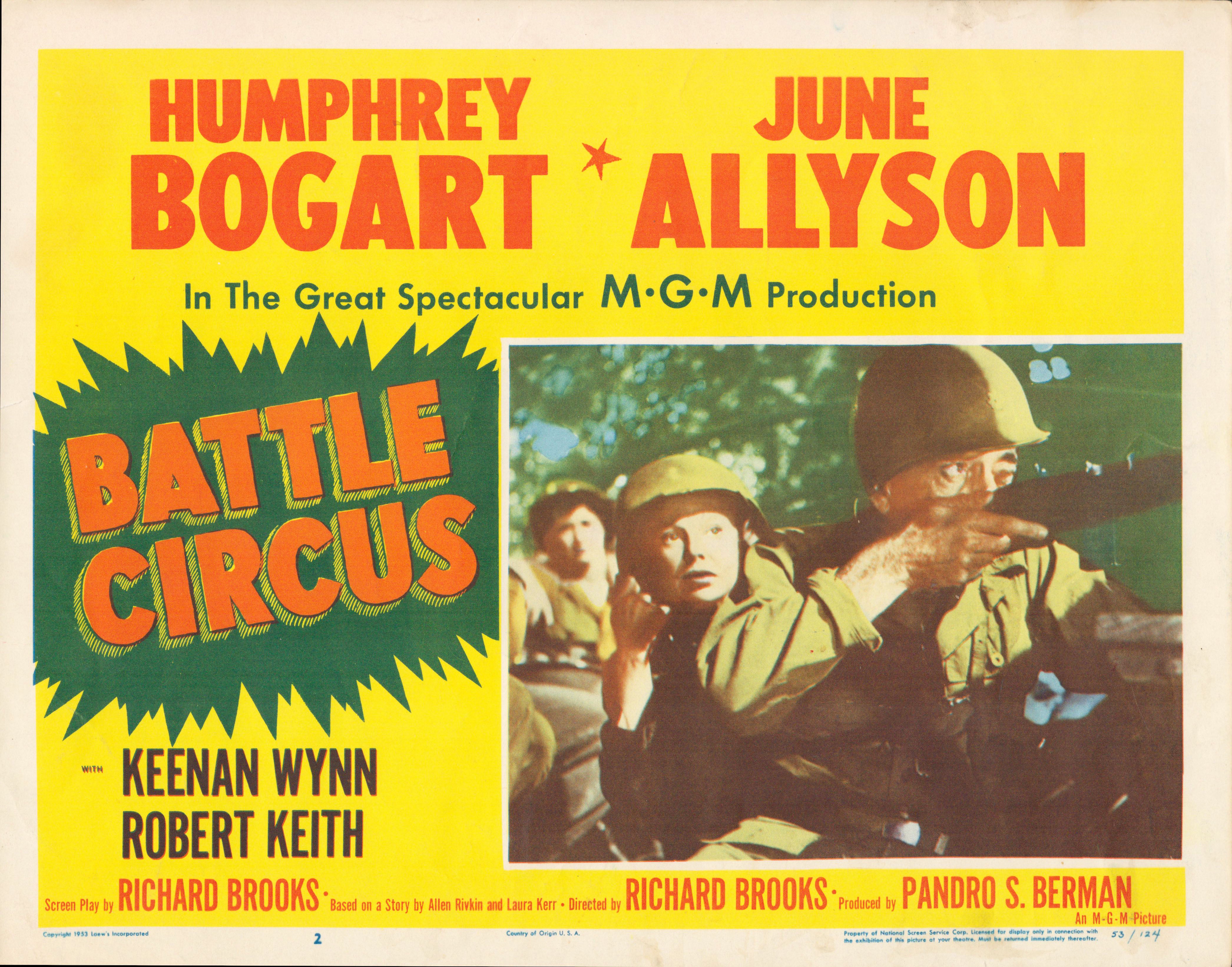 Battle Circus 1953 original vintage lobby card