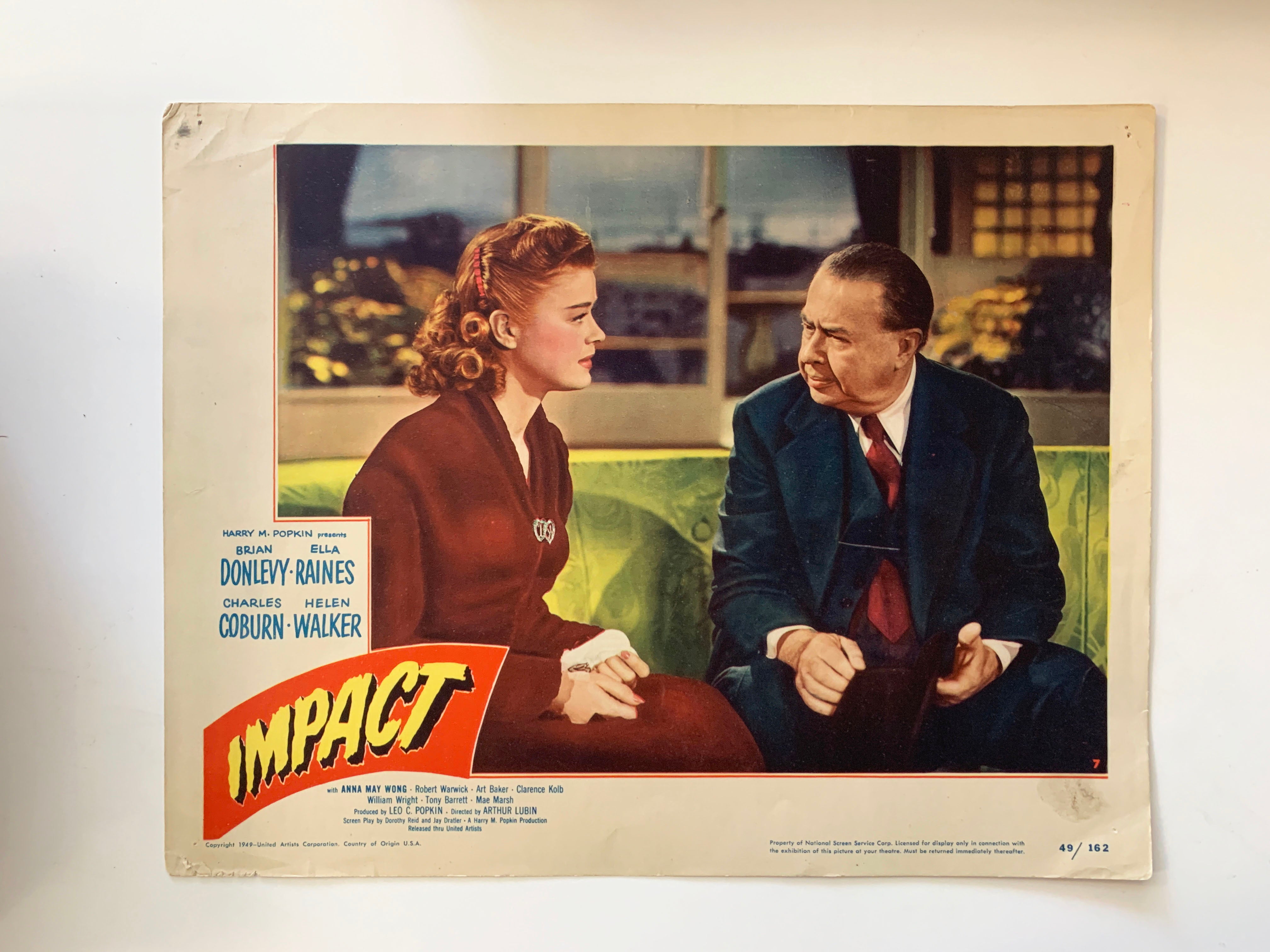 Impact original 1949 vintage lobby card