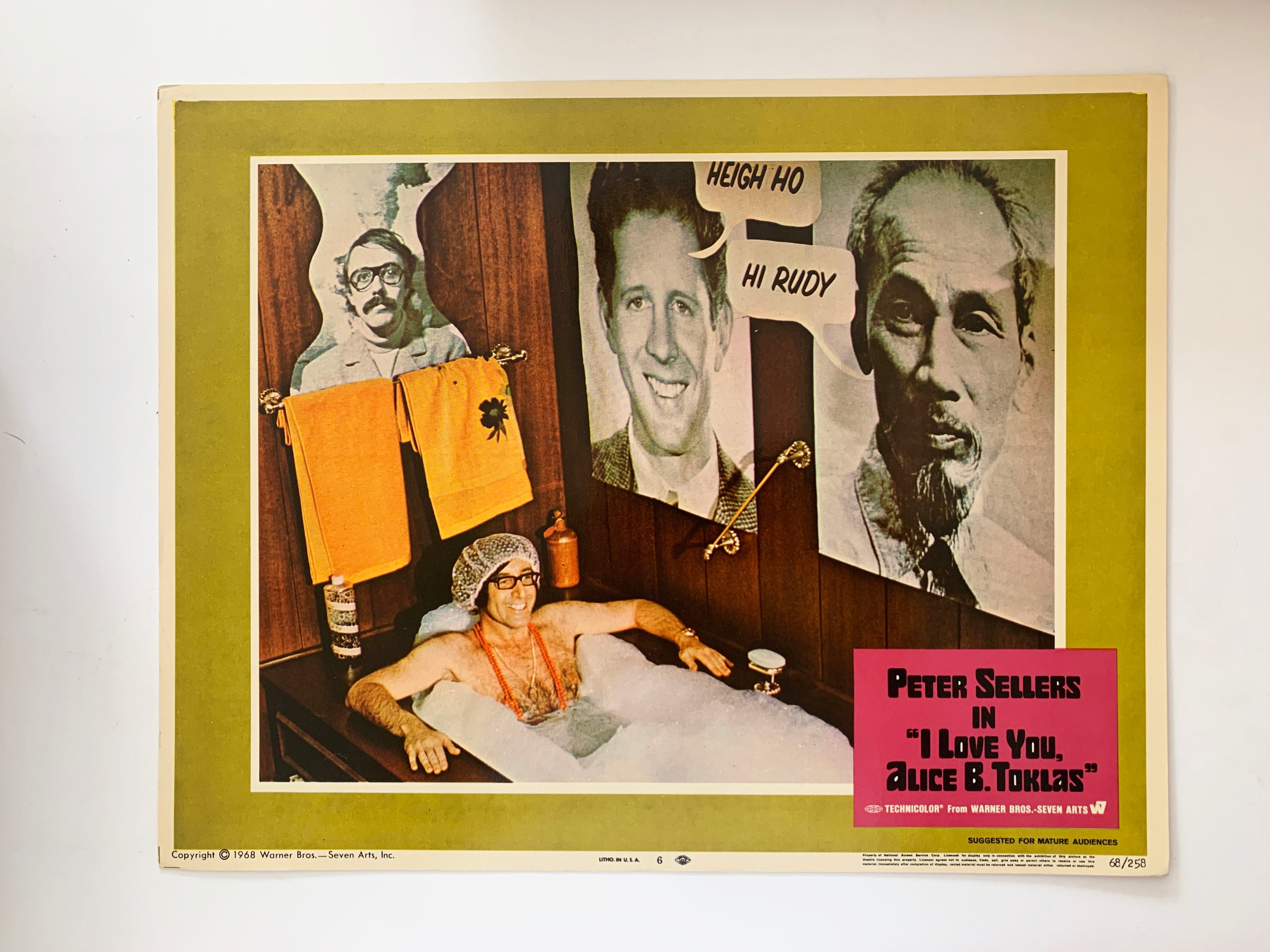 I Love You, Alice B. Toklas original 1968 vintage lobby card