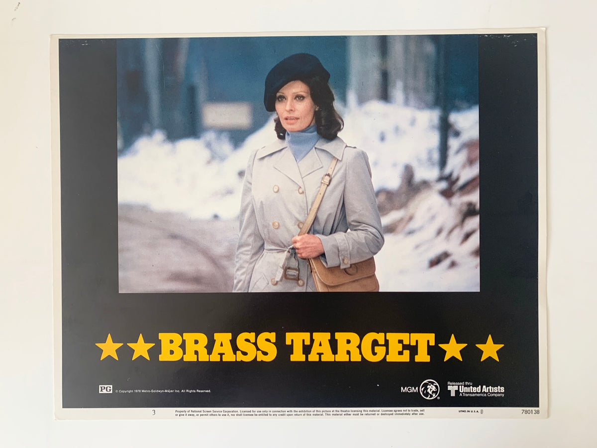 Brass Target original 1978 vintage lobby card