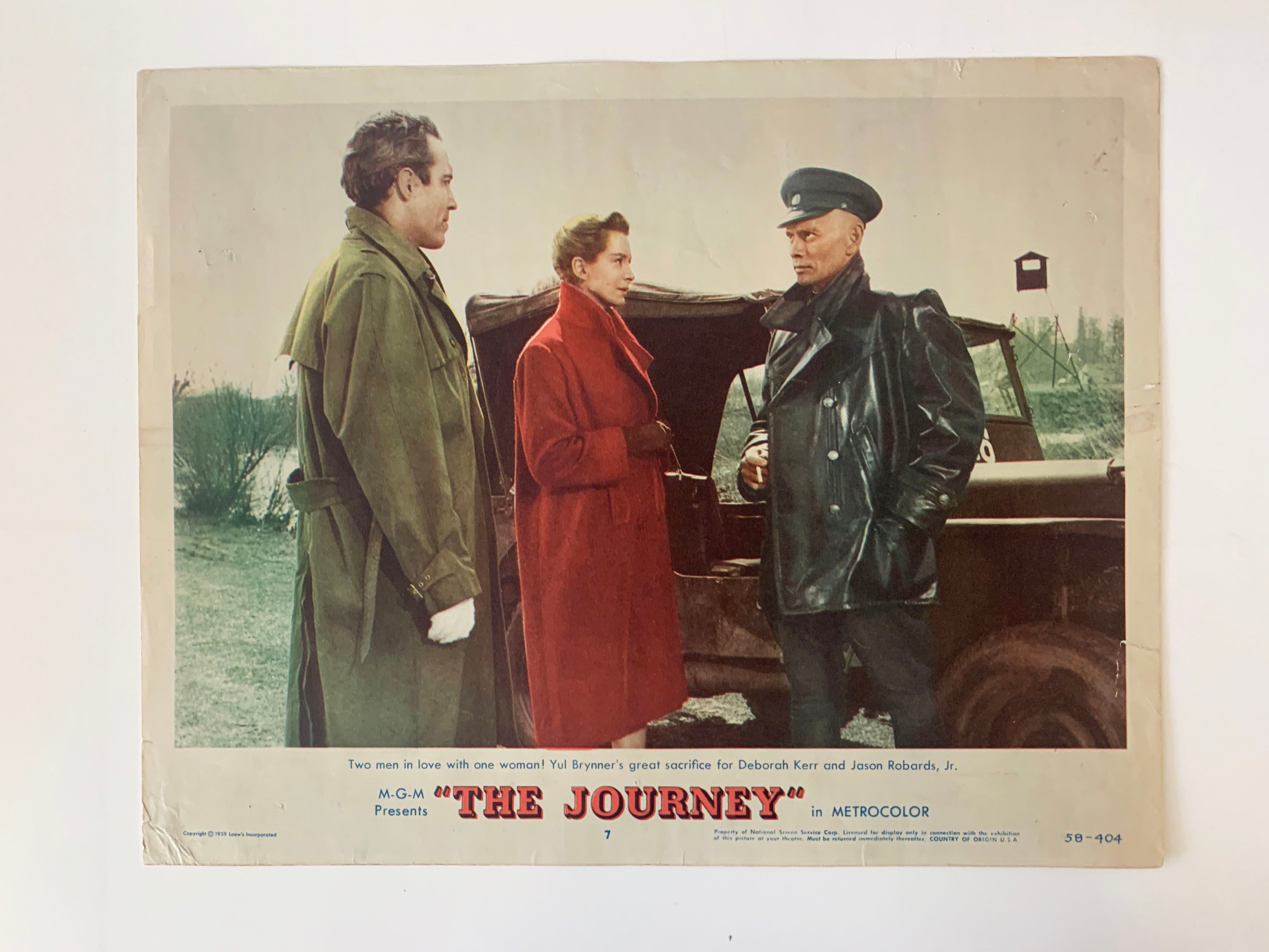 The Journey original 1958 vintage lobby card