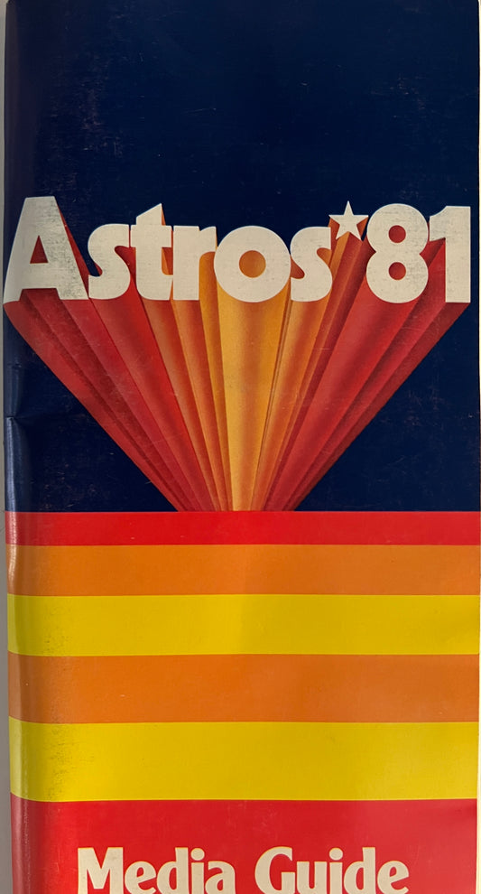 1981 Astros media guide. 4x9 inches