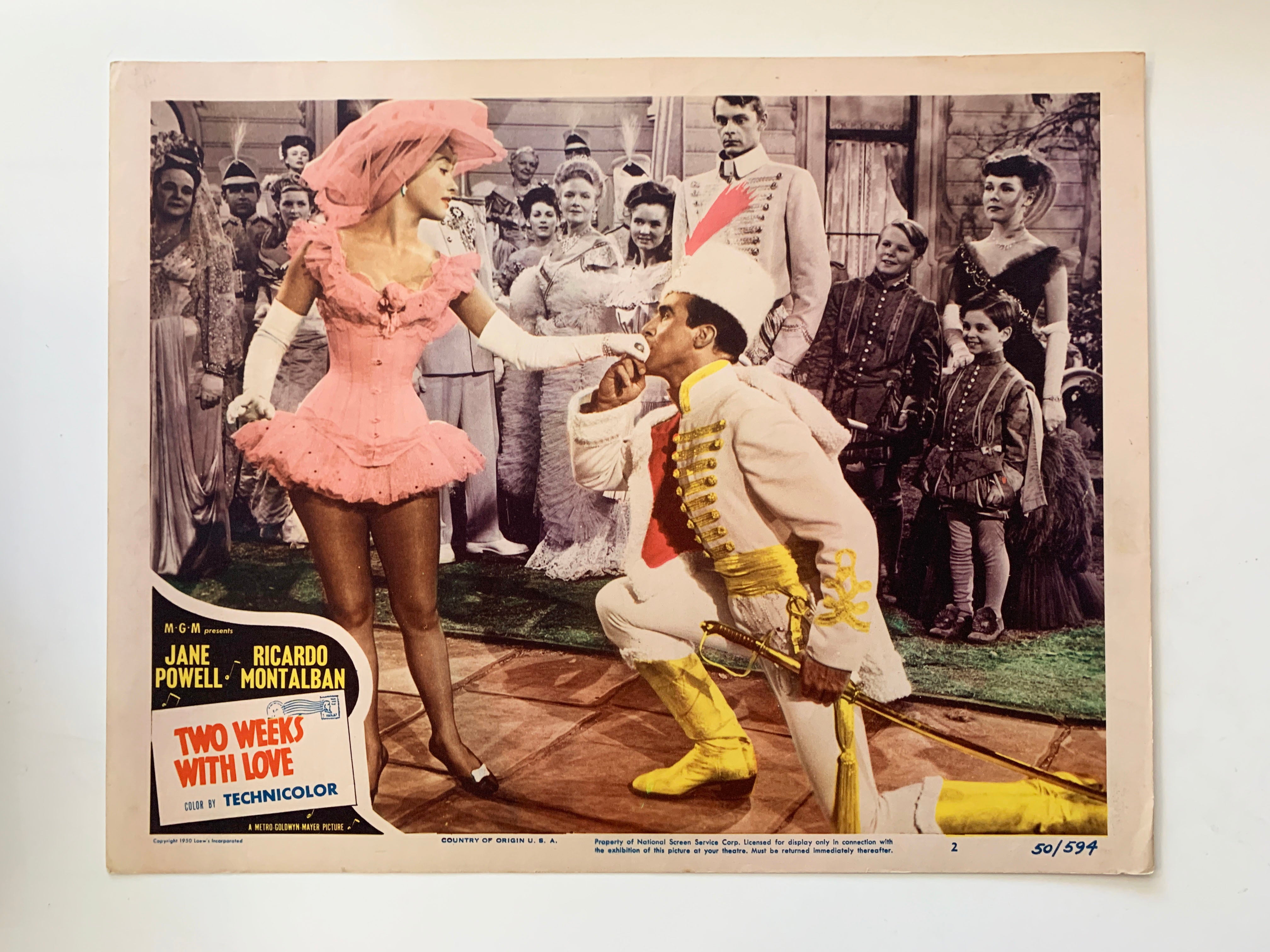 Two Weeks with Love original 1950 vintage lobby card