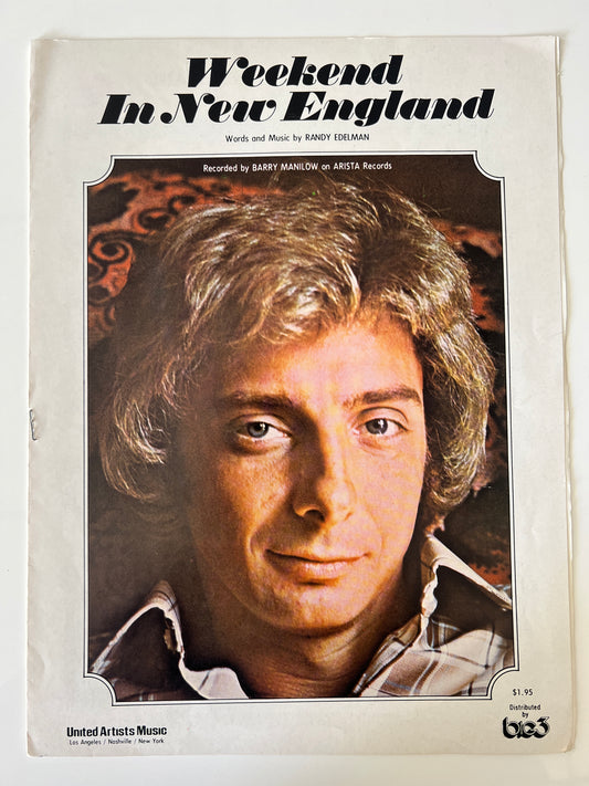 Barry Manilow Weekend in New England music book