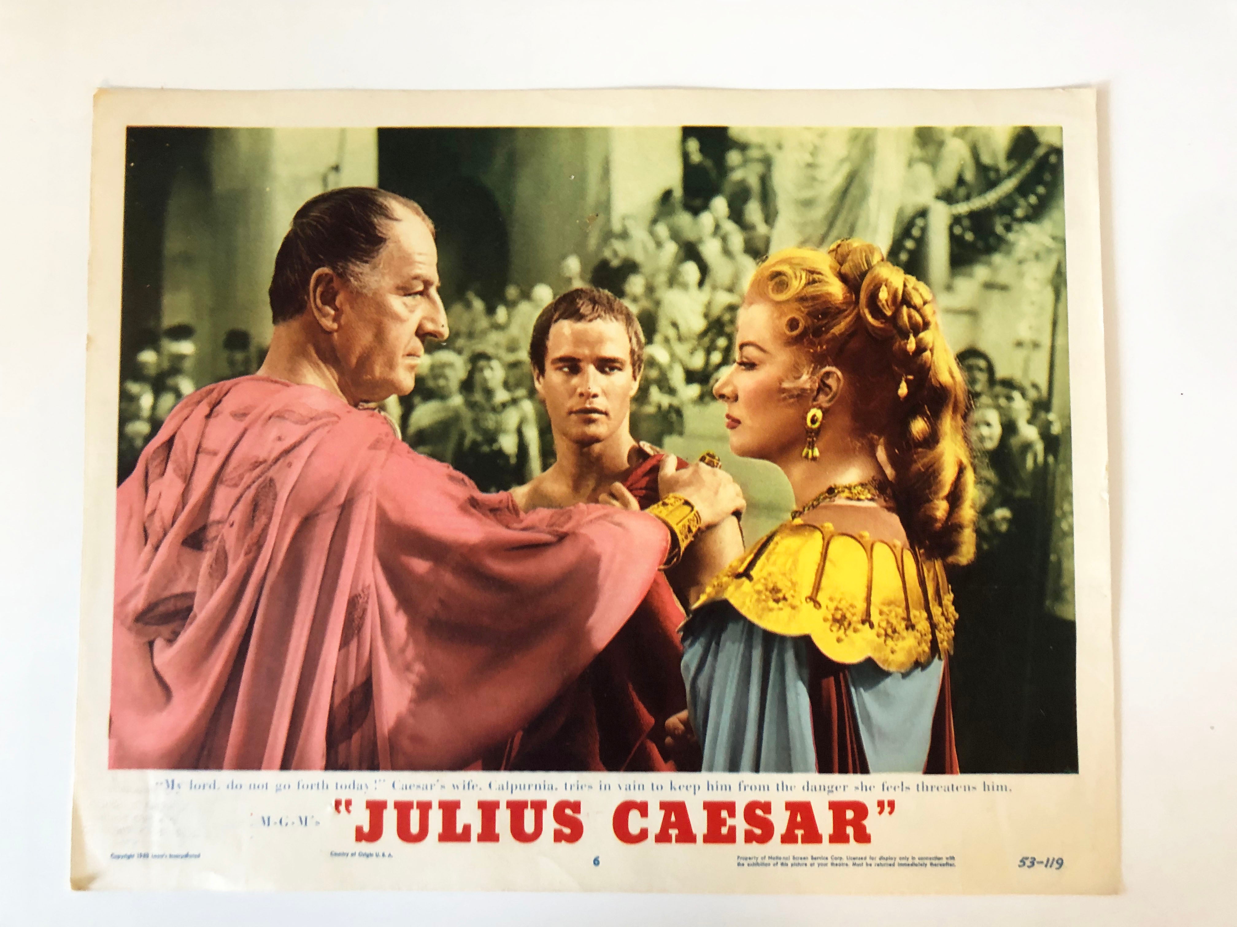 Julius Caesar original 1953 vintage lobby card