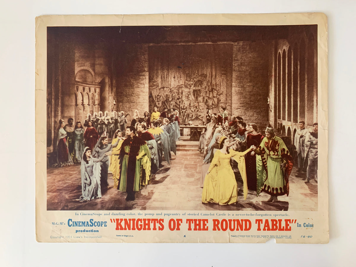 Knights of the Round Table original 1954 vintage lobby card