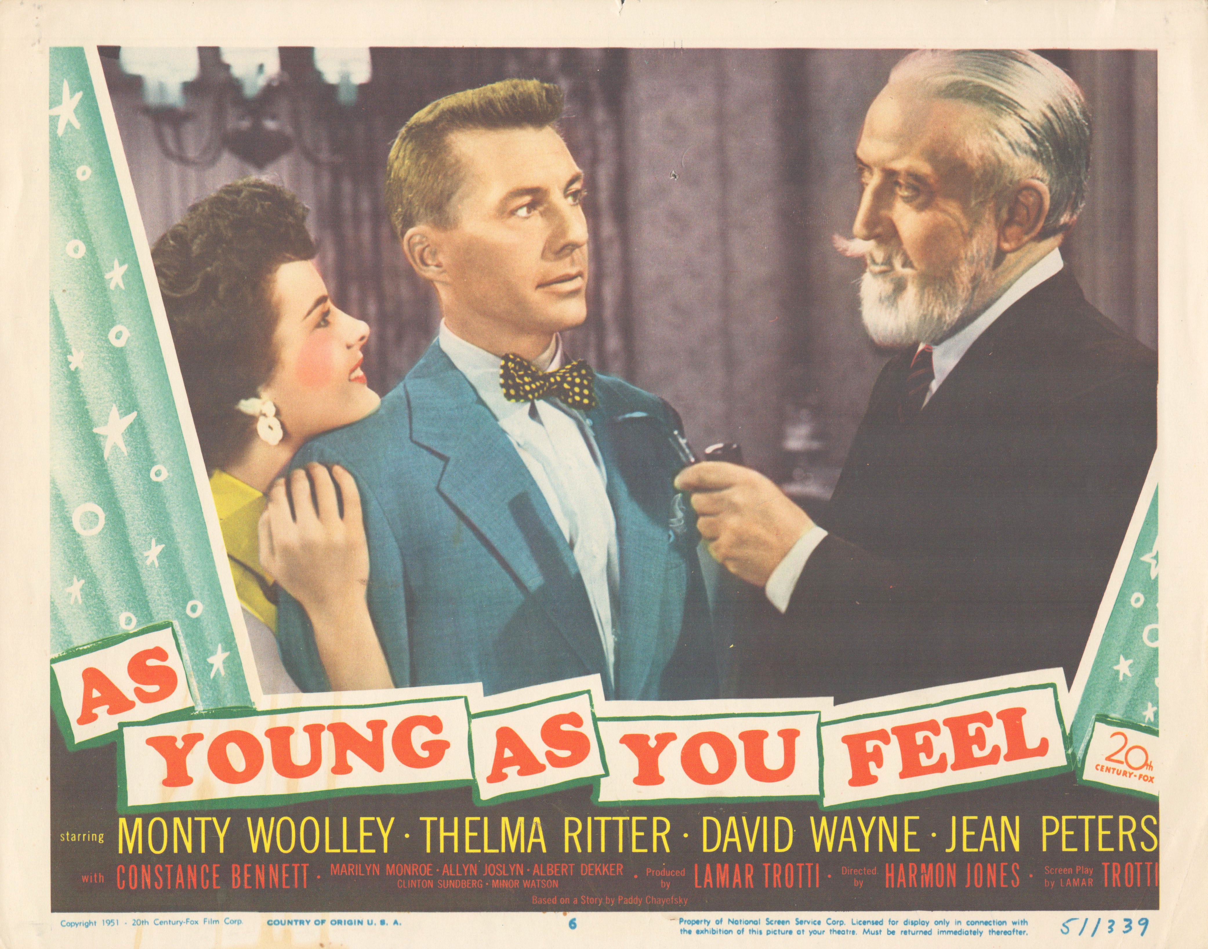 As Young as You Feel 1951 original vintage lobby card