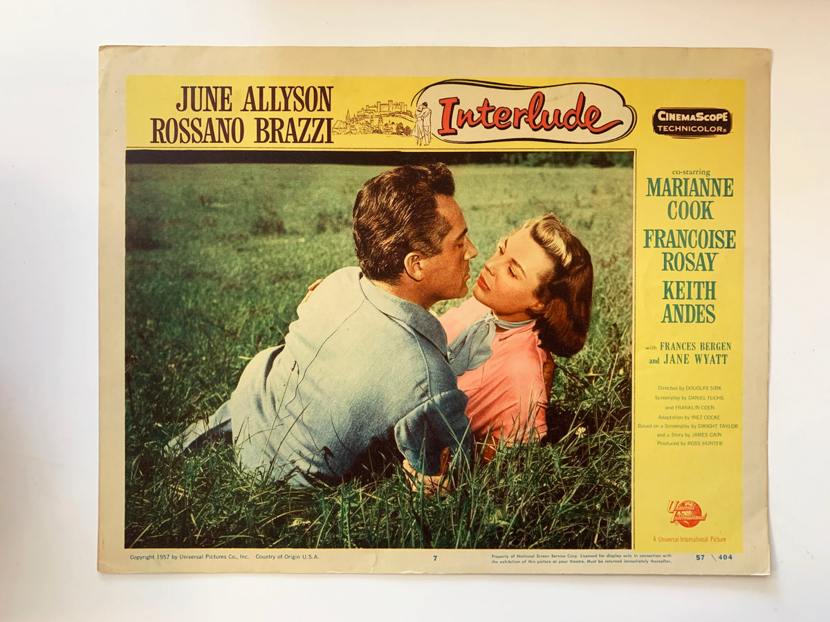 Interlude original 1957 vintage lobby card