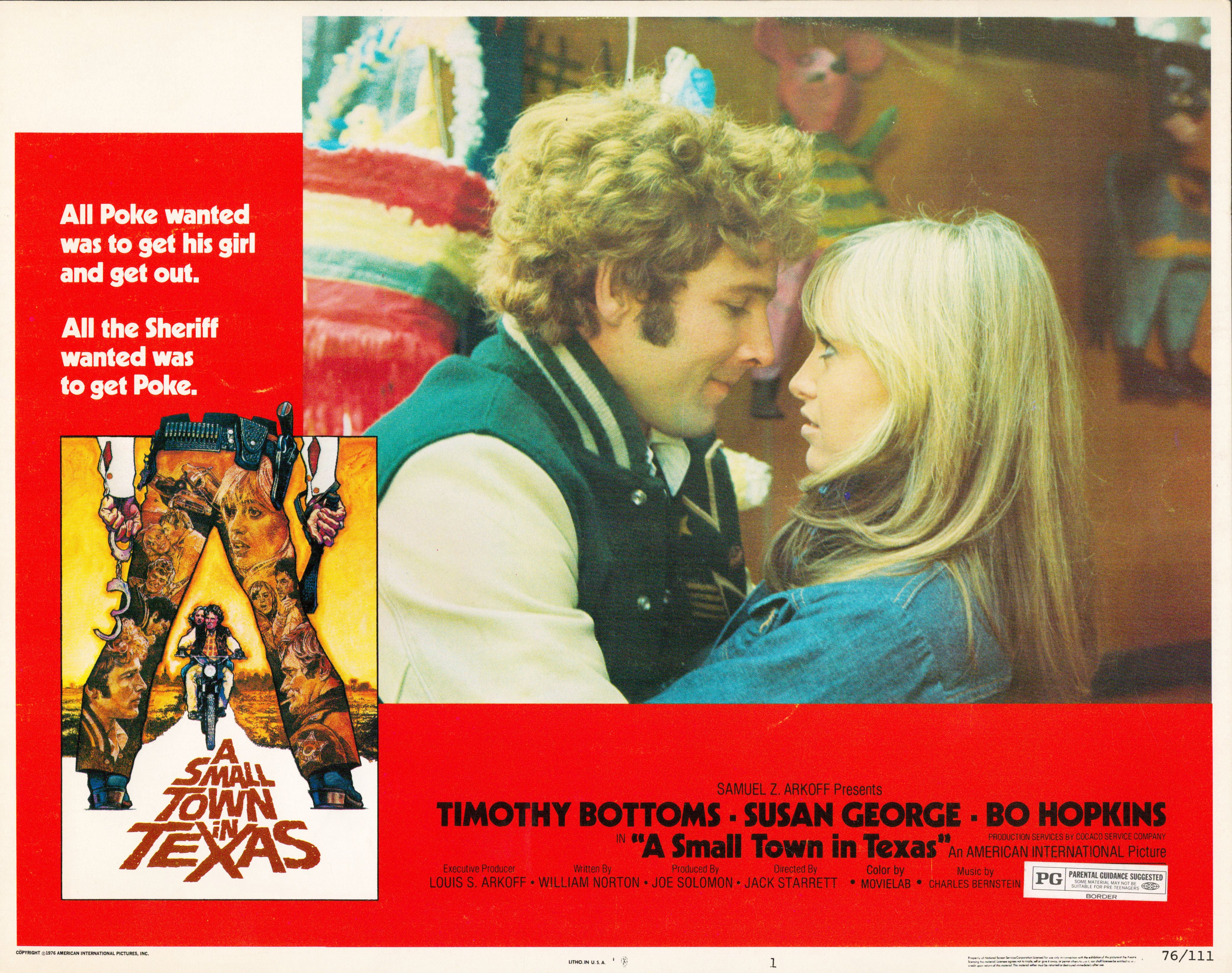 A Small Town in Texas 1976 original vintage lobby card