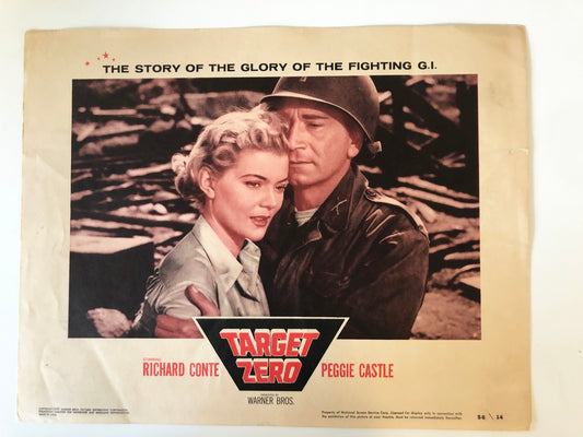 Target Zero original 1956 vintage lobby card