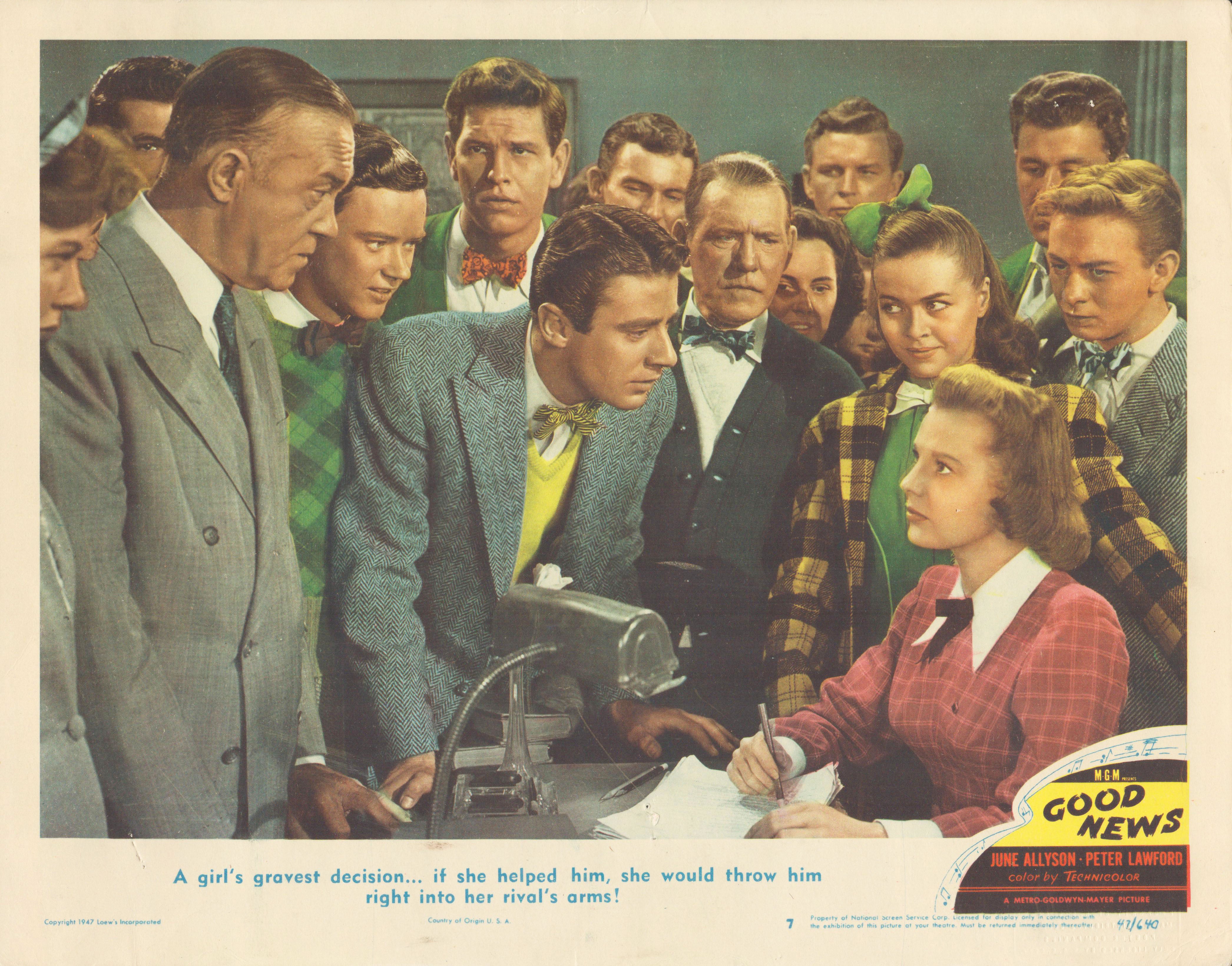 Good News 1947 original vintage lobby card