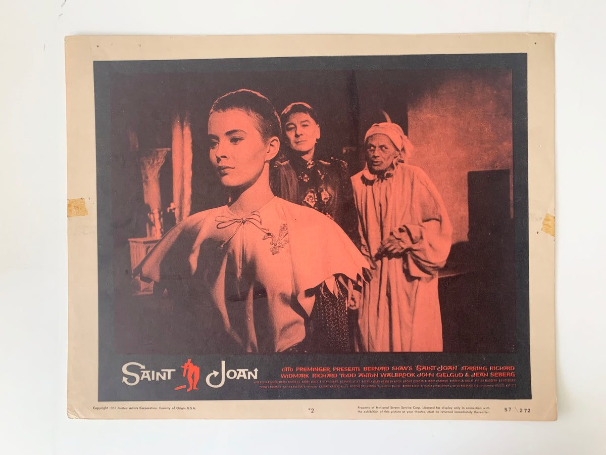 Saint Joan original 1957 vintage lobby card