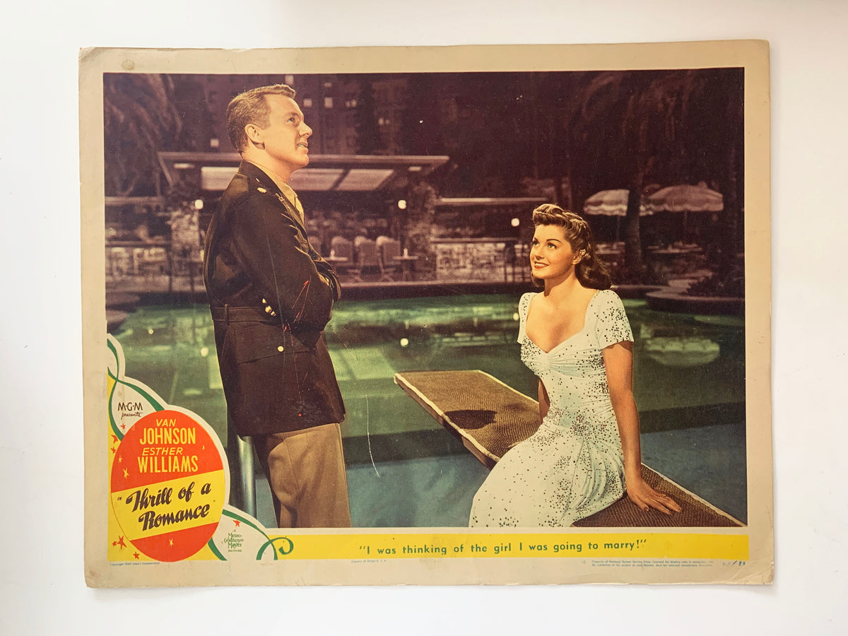 Thrill of a Romance original 1945 vintage lobby card 