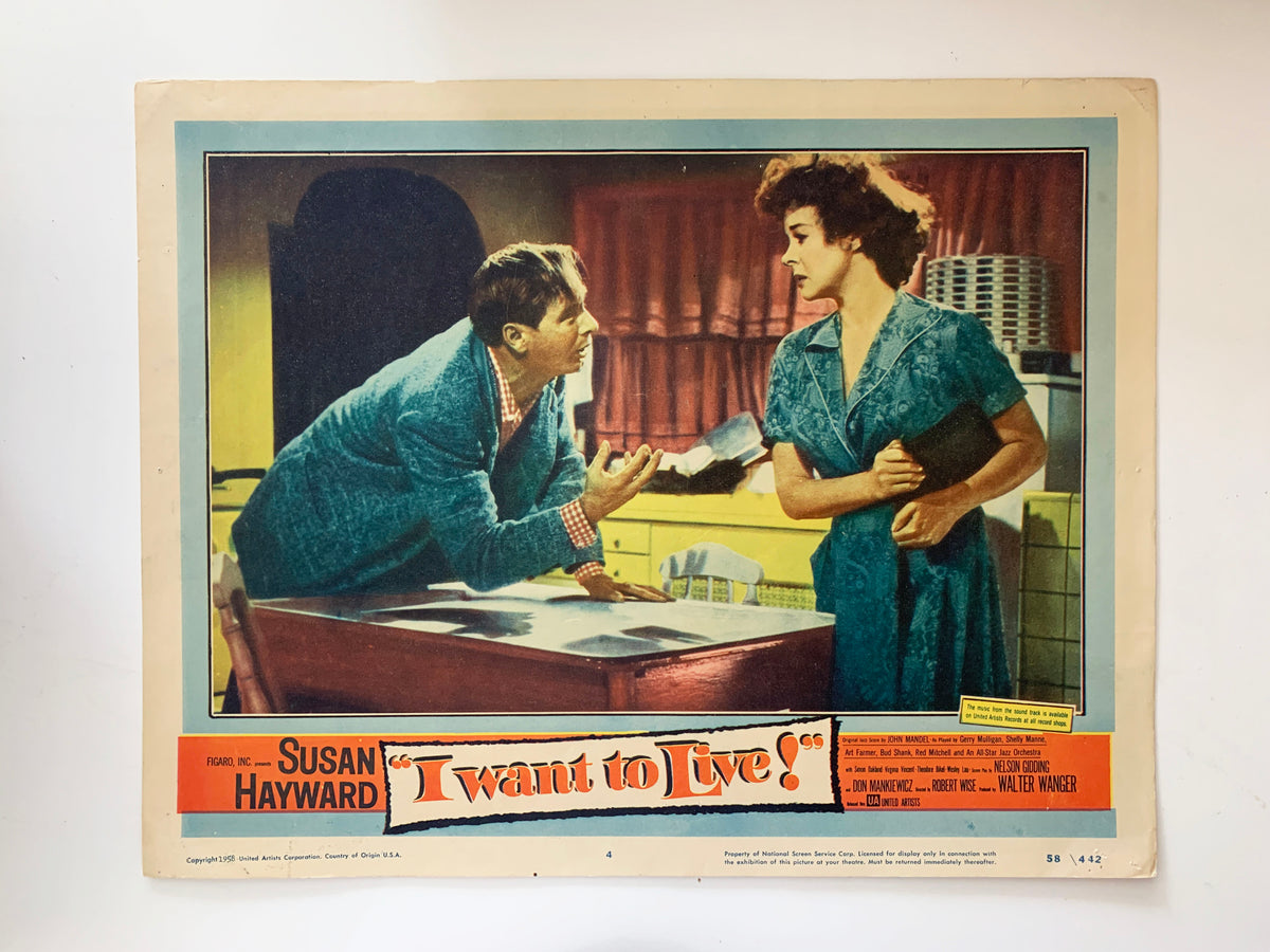 I Want to Live!  original 1958 vintage lobby card