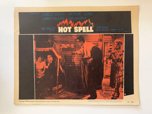 Hot Spell original 1958 vintage lobby card