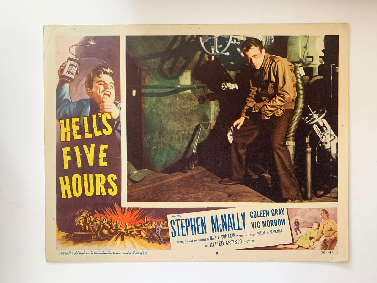 Hell's Five Hours original 1958 vintage lobby card