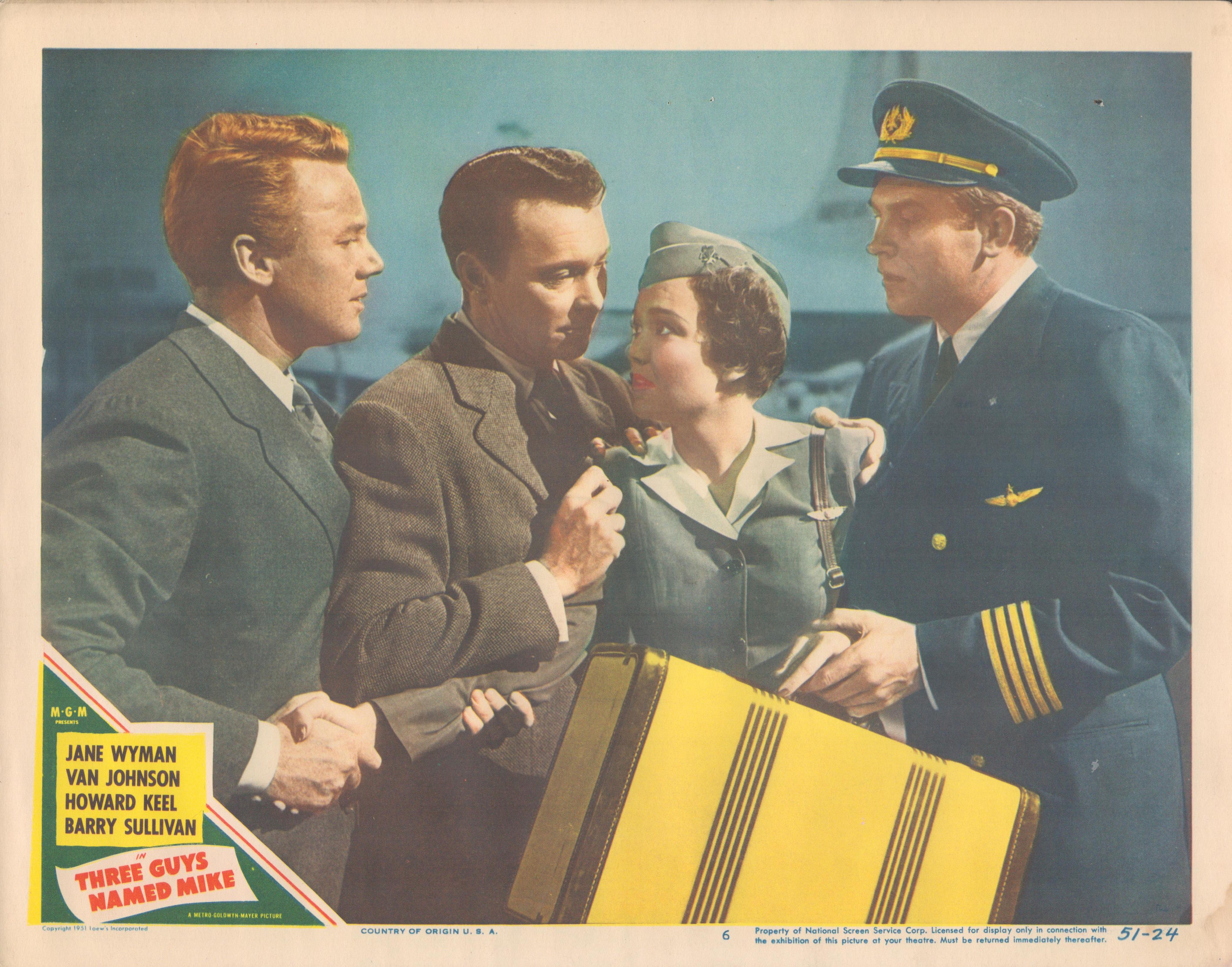 Three Guys Named Mike set of 8 original lobby cards