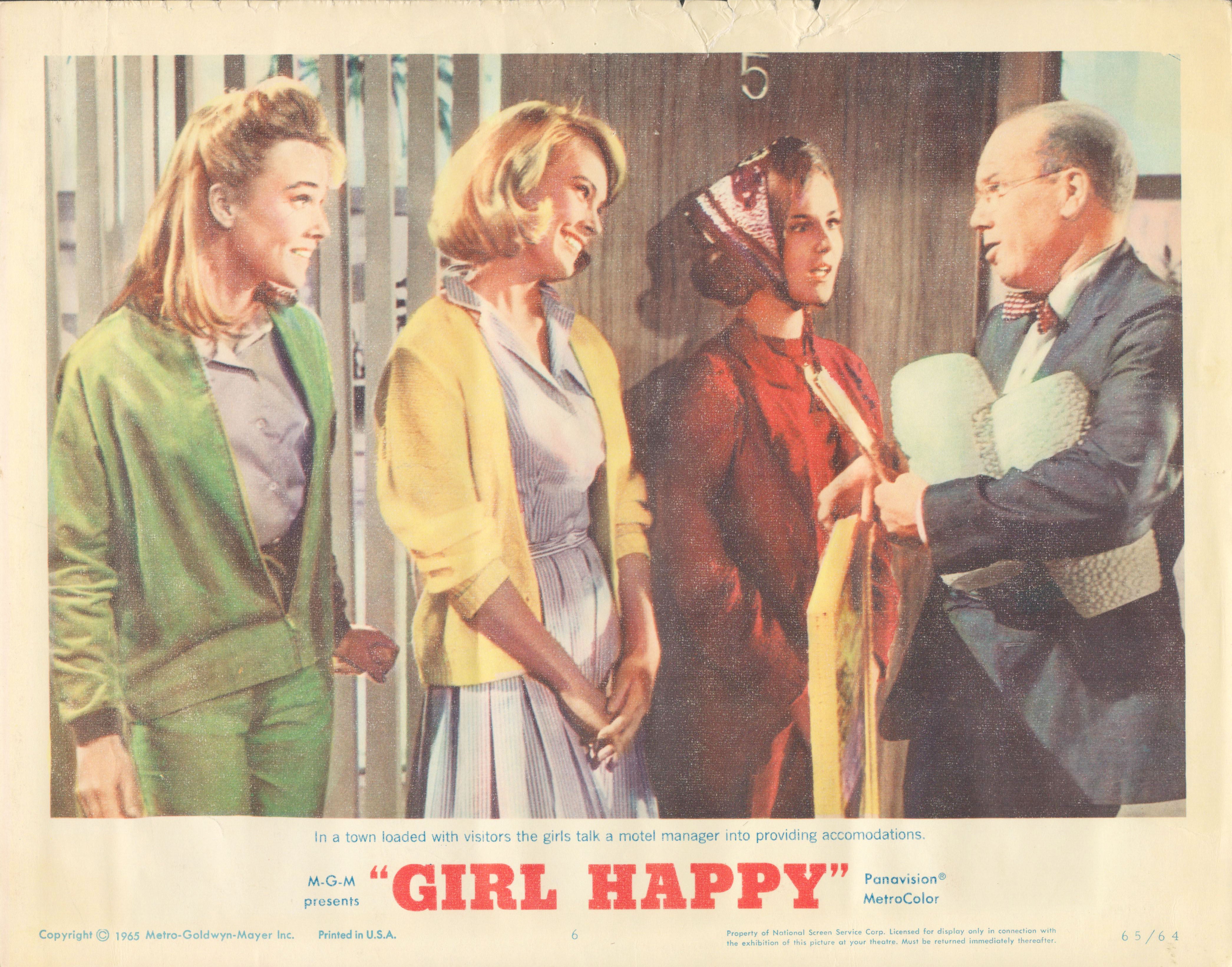 Girl Happy 1965 original vintage lobby card