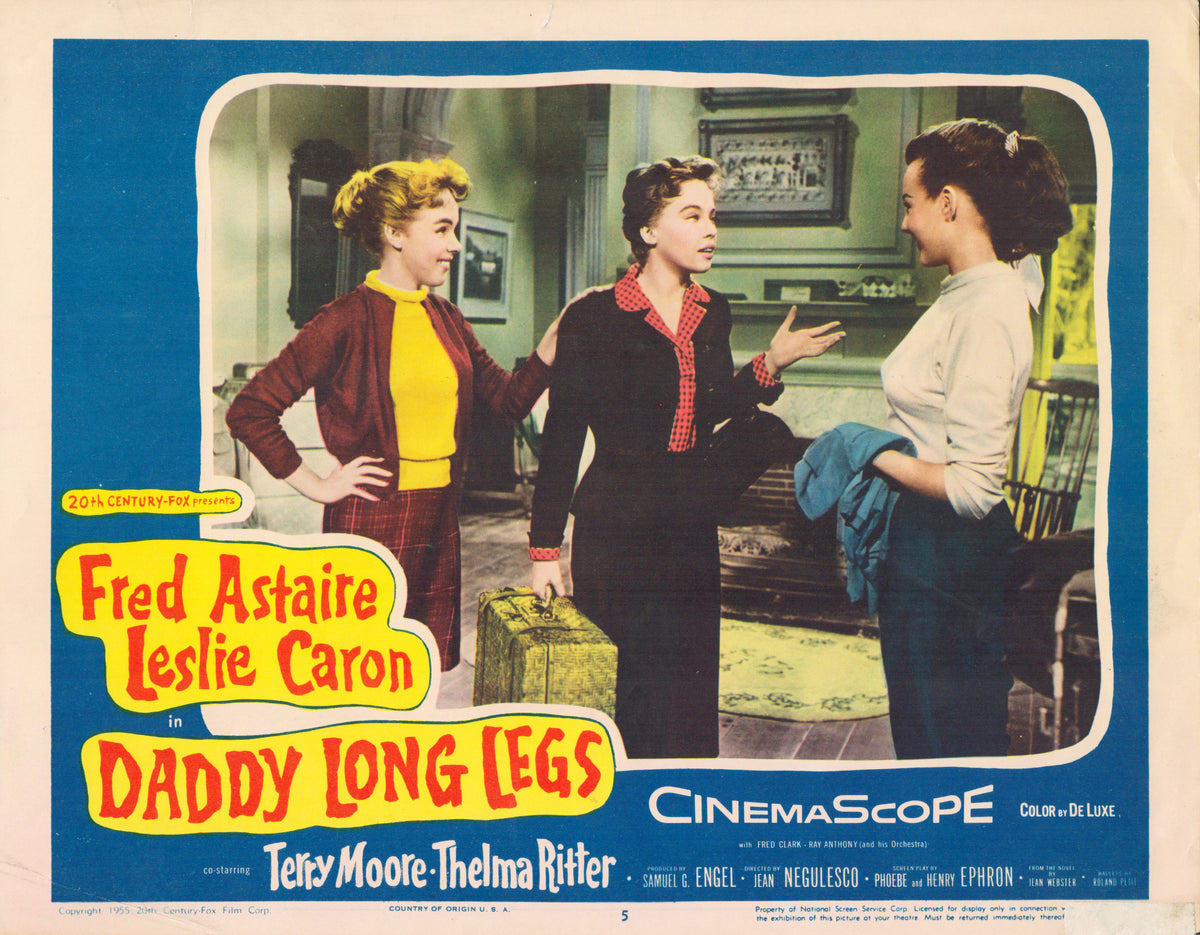 Daddy Long Legs 1955 original vintage lobby card