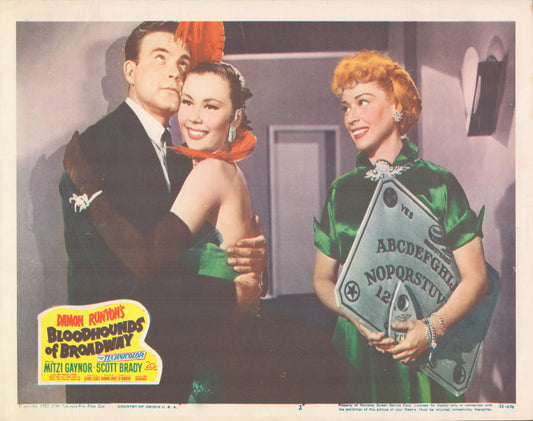 Bloodhounds of Broadway  1952 original vintage lobby card