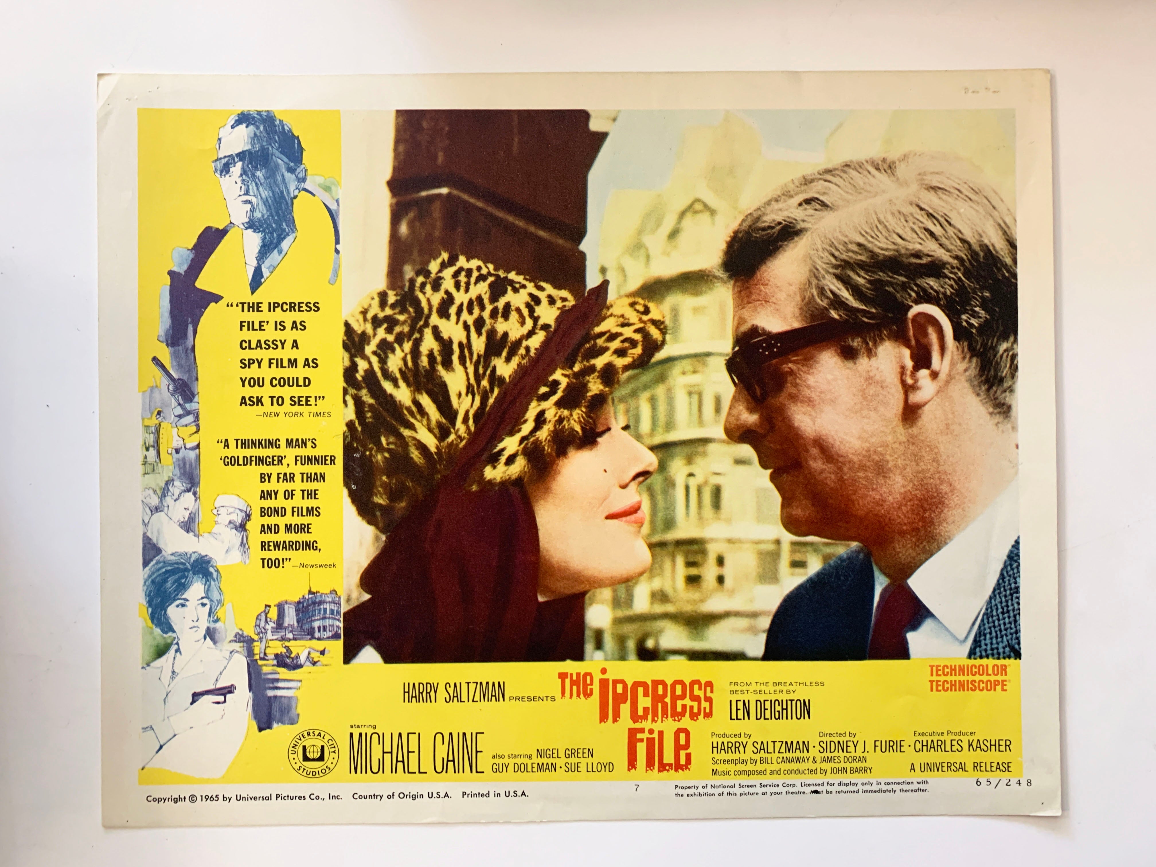 The Ipcress File original 1965 vintage lobby card