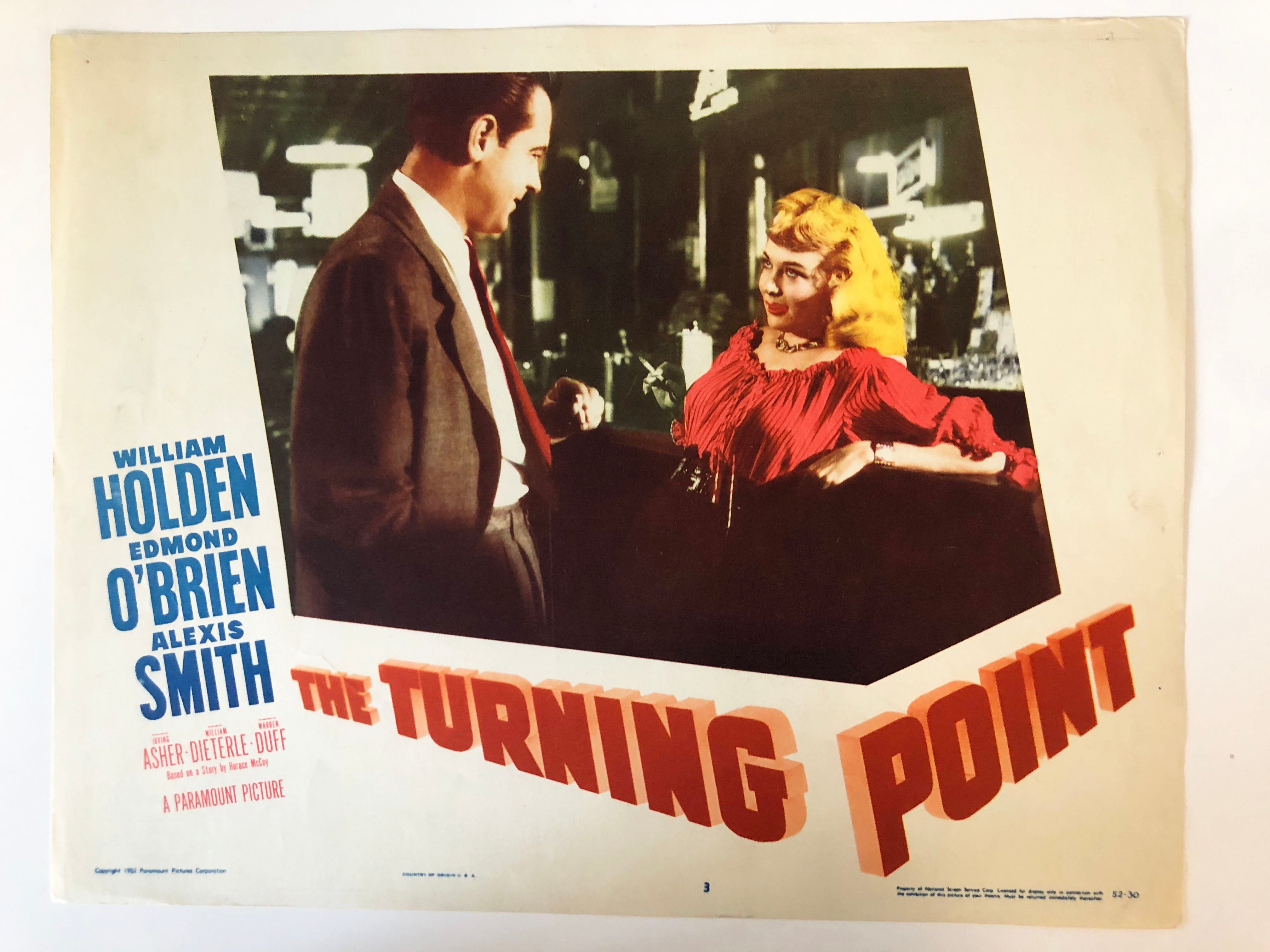 The Turning Point original 1952 vintage lobby card