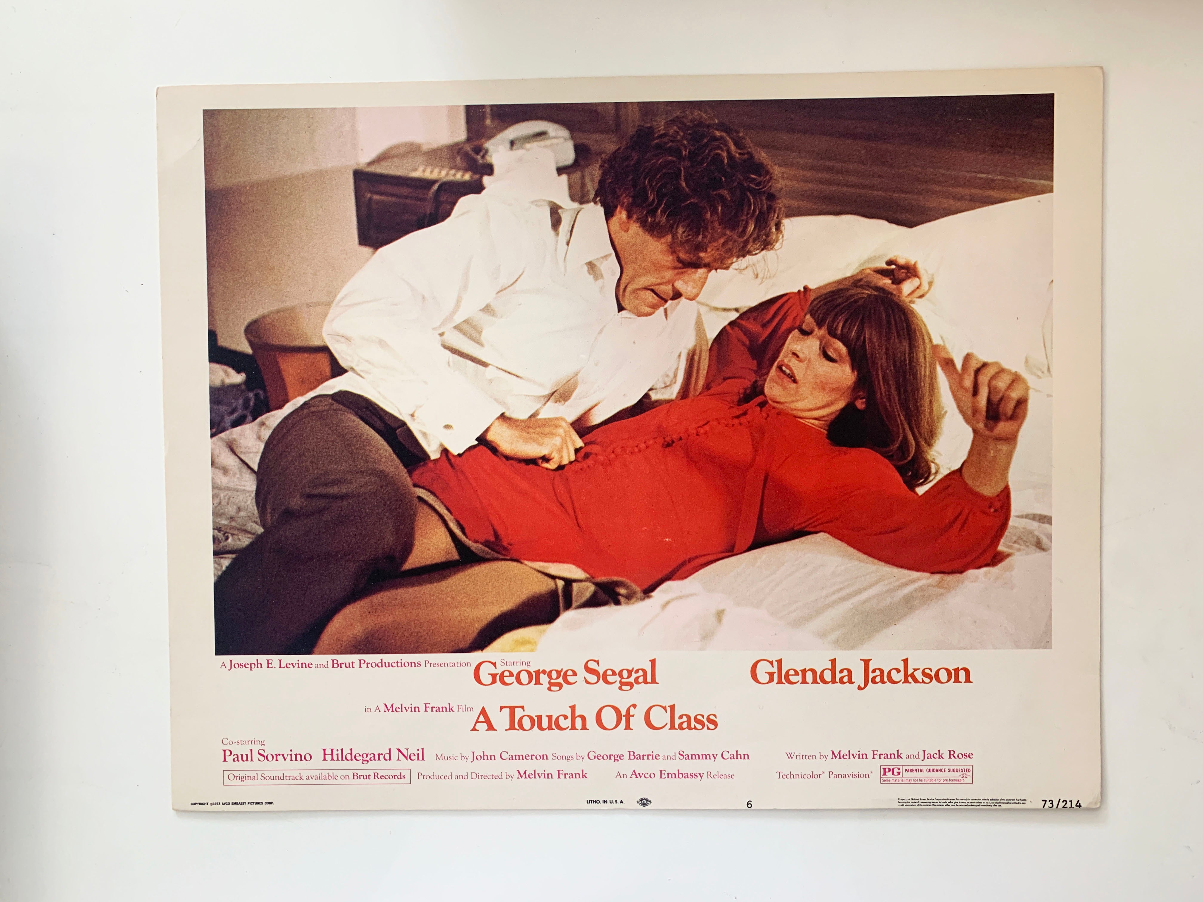 A Touch of Class original 1973 vintage lobby card