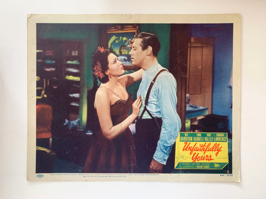 Unfaithfully Yours original 1948  vintage lobby card