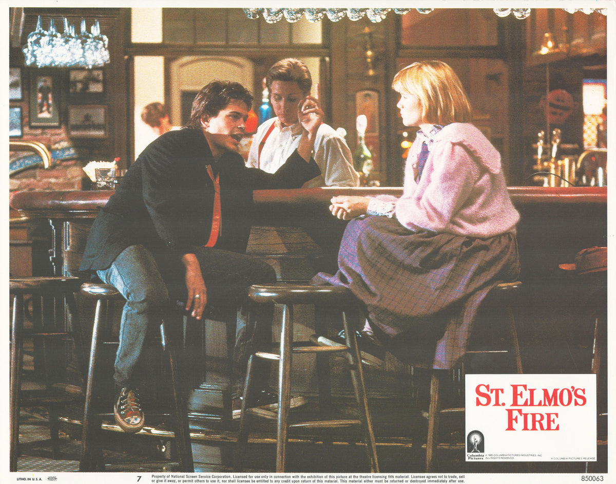 St. Elmo's Fire 1985 original vintage lobby card