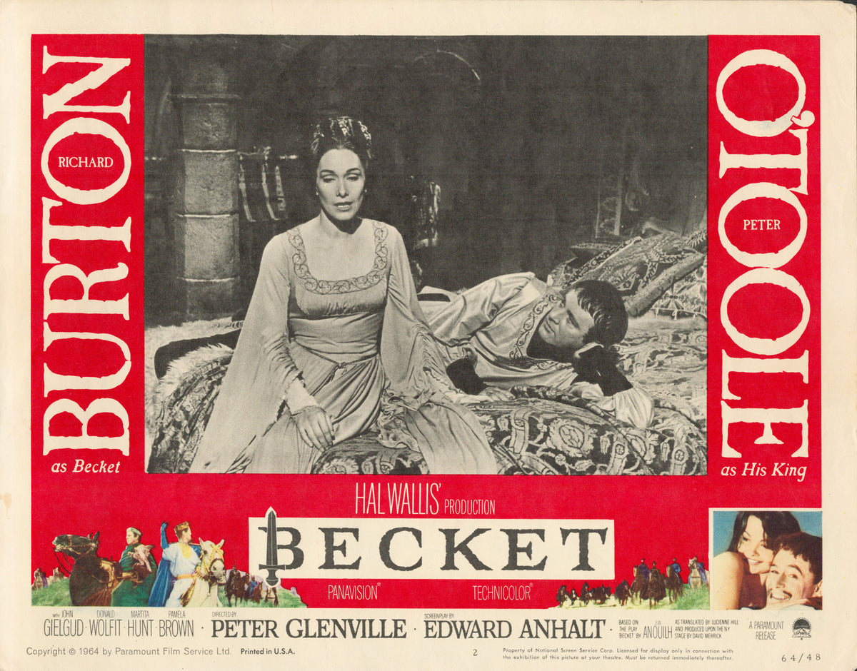 Becket 1964 original vintage lobby card