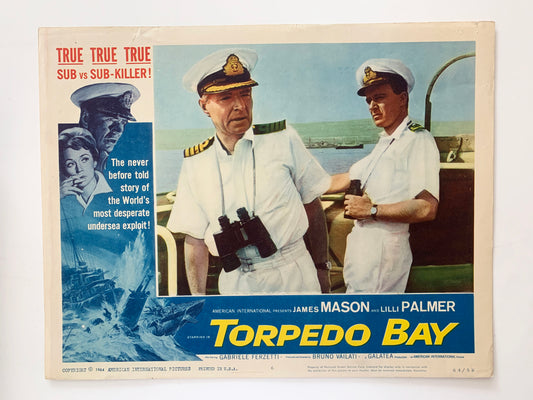 Torpedo Bay original 1964 vintage lobby card