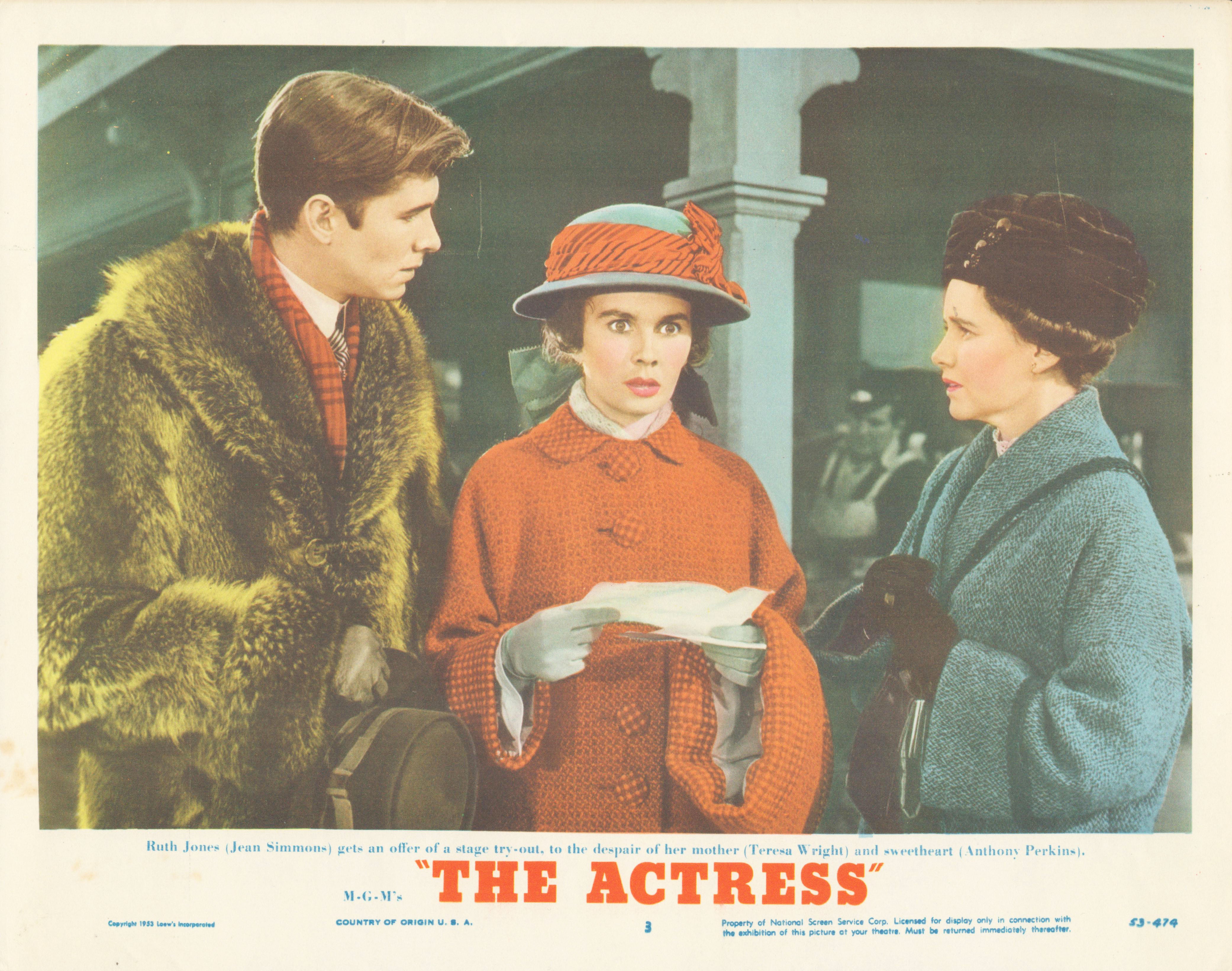 The Actress 1953 original vintage lobby card